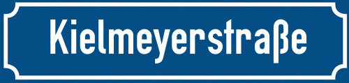 Straßenschild Kielmeyerstraße zum kostenlosen Download