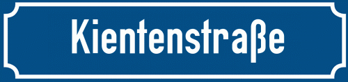Straßenschild Kientenstraße zum kostenlosen Download