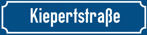 Straßenschild Kiepertstraße zum kostenlosen Download