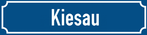 Straßenschild Kiesau