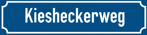 Straßenschild Kiesheckerweg