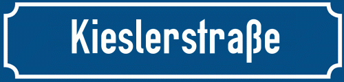 Straßenschild Kieslerstraße