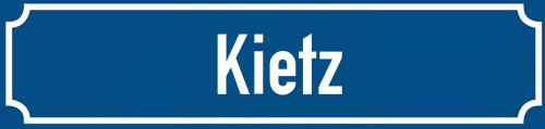 Straßenschild Kietz