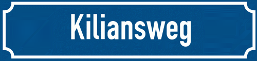 Straßenschild Kiliansweg