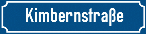 Straßenschild Kimbernstraße