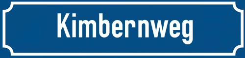 Straßenschild Kimbernweg