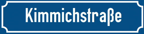Straßenschild Kimmichstraße