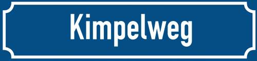 Straßenschild Kimpelweg