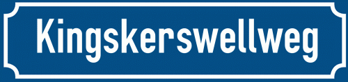 Straßenschild Kingskerswellweg