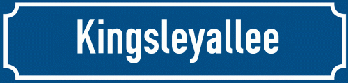 Straßenschild Kingsleyallee
