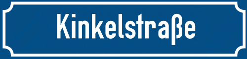 Straßenschild Kinkelstraße