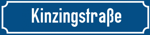 Straßenschild Kinzingstraße