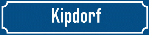 Straßenschild Kipdorf