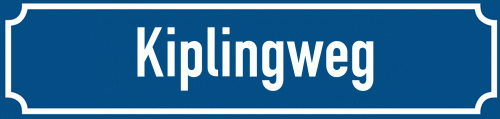 Straßenschild Kiplingweg zum kostenlosen Download