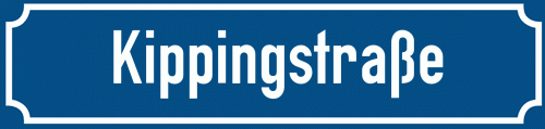 Straßenschild Kippingstraße zum kostenlosen Download