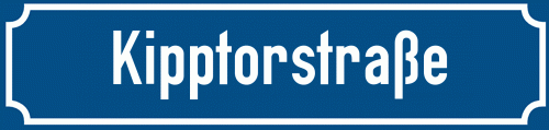 Straßenschild Kipptorstraße