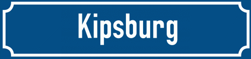 Straßenschild Kipsburg