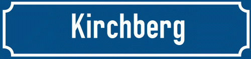 Straßenschild Kirchberg zum kostenlosen Download