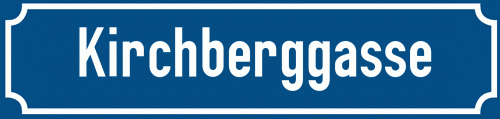 Straßenschild Kirchberggasse zum kostenlosen Download