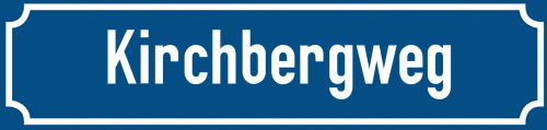 Straßenschild Kirchbergweg