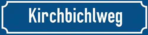 Straßenschild Kirchbichlweg