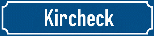 Straßenschild Kircheck