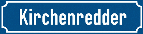 Straßenschild Kirchenredder