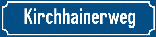 Straßenschild Kirchhainerweg