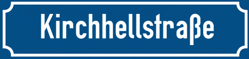 Straßenschild Kirchhellstraße zum kostenlosen Download