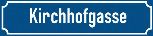 Straßenschild Kirchhofgasse
