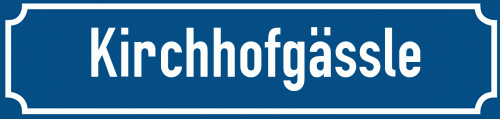Straßenschild Kirchhofgässle