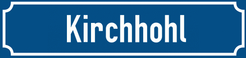 Straßenschild Kirchhohl