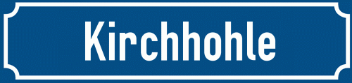 Straßenschild Kirchhohle