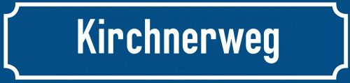 Straßenschild Kirchnerweg