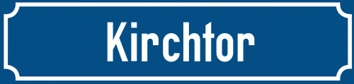 Straßenschild Kirchtor
