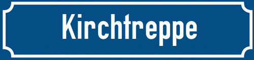 Straßenschild Kirchtreppe