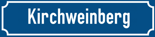 Straßenschild Kirchweinberg