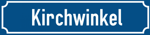 Straßenschild Kirchwinkel zum kostenlosen Download