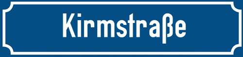 Straßenschild Kirmstraße