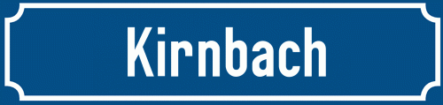Straßenschild Kirnbach