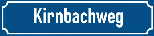 Straßenschild Kirnbachweg