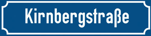 Straßenschild Kirnbergstraße