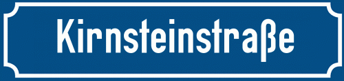 Straßenschild Kirnsteinstraße