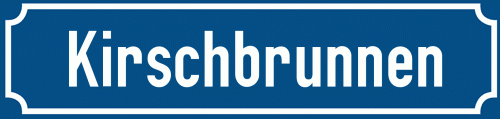 Straßenschild Kirschbrunnen