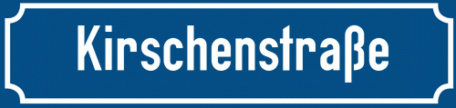 Straßenschild Kirschenstraße