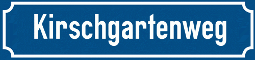 Straßenschild Kirschgartenweg