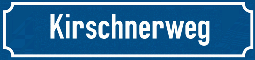 Straßenschild Kirschnerweg