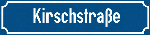 Straßenschild Kirschstraße