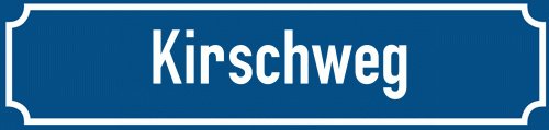 Straßenschild Kirschweg