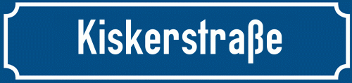 Straßenschild Kiskerstraße